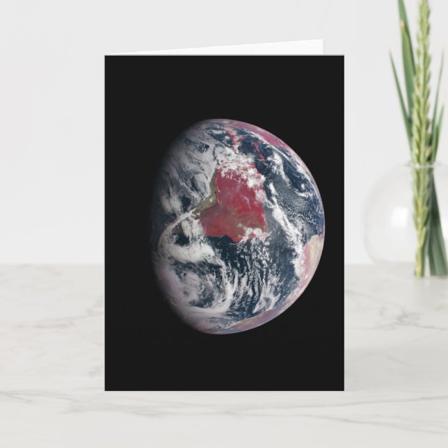 Wachstum der Pflanze auf dem Planeten Erde. Karte (Vorderseite)