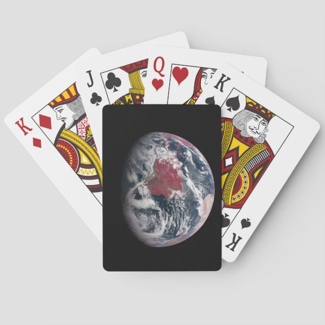Wachstum der Pflanze auf dem Planeten Erde. Spielkarten (Rückseite)