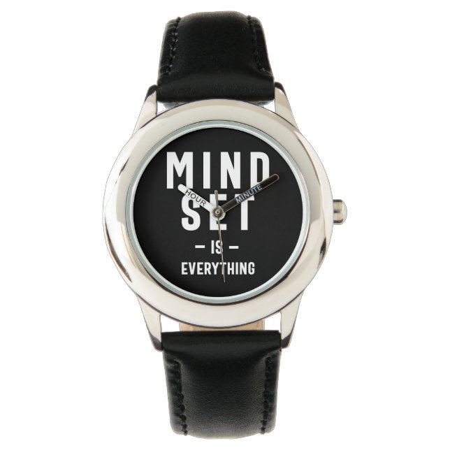 Wachstum Mindset Unternehmer Lehrer Fitness Motiva Armbanduhr (Vorderseite)