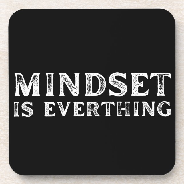 Wachstum Mindset Unternehmer Lehrer Fitness Motiva Getränkeuntersetzer (Vorderseite)