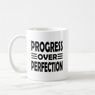 Wachstum über Perfektion | Fortschrittmotivation Kaffeetasse