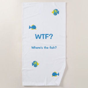 WACHSTUM? Wo ist der Fisch? Strandtuch