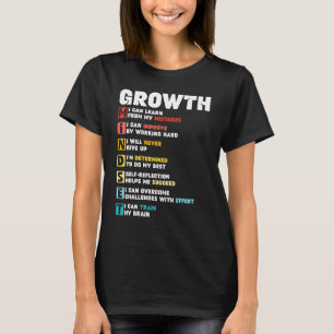 Wachstums-Mindset Definition Motivierend Kostenvor T-Shirt