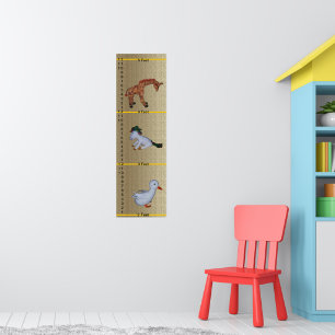 Wachstumsdiagramm - Ente, Einhorn, Giraffe Puppen Poster