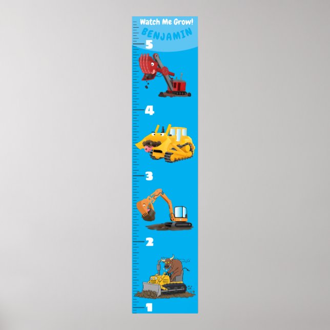 Wachstumsdiagramm für den niedlichen Cartoon Poster (Vorne)