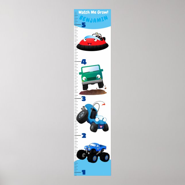 Wachstumsdiagramm für den niedlichen Cartoon Poster (Vorne)