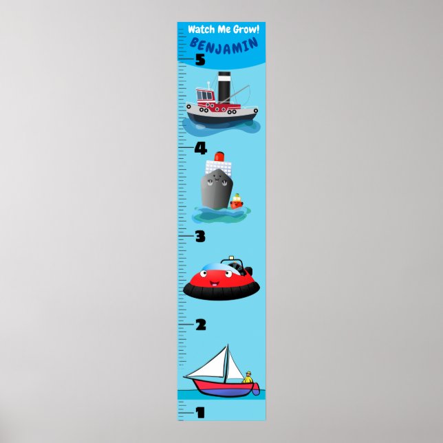 Wachstumsdiagramm für den niedlichen Cartoon Poster (Vorne)