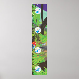 Wachstumsdiagramm für Regenwalddschungel Poster