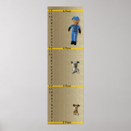 Wachstumsdiagramm - Hundepuppen und Junge Dollars Poster