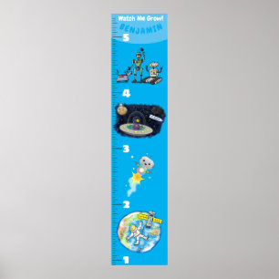 Wachstumsdiagramm niedlicher wissenschaftlicher Ca Poster