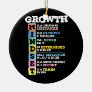 Wachstumsmentalität Klassenzimmer Gehirn Motivatio Keramik Ornament