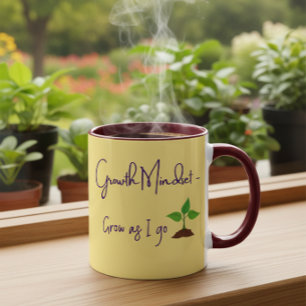 Wachstumsmentalität Motivierendes Positives Zitat  Tasse