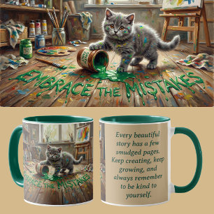 Wachstumsmentalitäts-Kätzchen-Animalcore-Therapie- Tasse