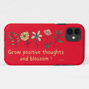 WACHSTUMSPOSITIVE GEDANKEN UND BLOSSOM motivierend Case-Mate iPhone Hülle
