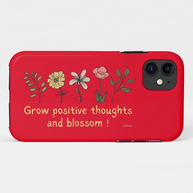 WACHSTUMSPOSITIVE GEDANKEN UND BLOSSOM motivierend Case-Mate iPhone Hülle (Rückseite (Horizontal))