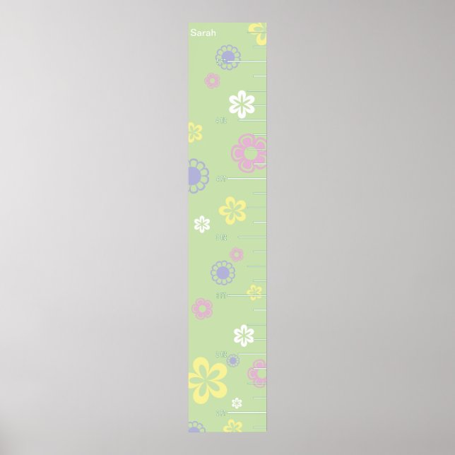 Wachstumstabelle für hübsche Blume Poster (Vorne)