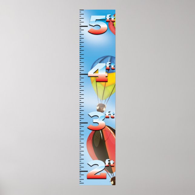 Wachstumstabelle für Luftballons Poster (Vorne)