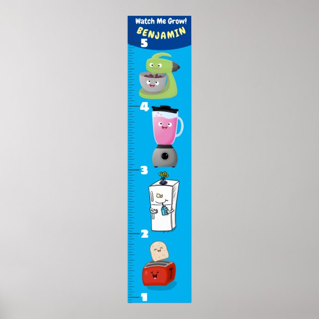 Wachstumstabelle für niedliche Cartoon Poster (Vorne)