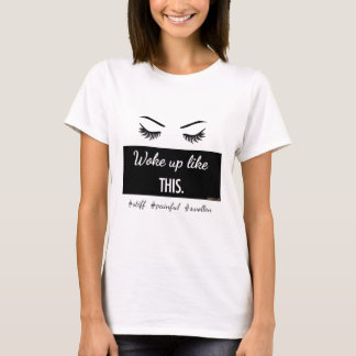 Wachte wie dieser Eyelashes-T - Shirt auf
