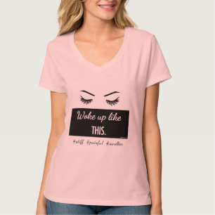 Wachte wie dieser Eyelashes-T - Shirt auf