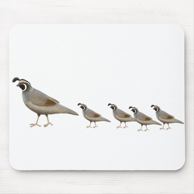 Wachtel-Familie Mousepad (Vorne)