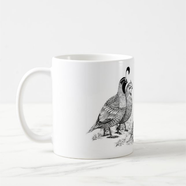 Wachtel-Familien-Ausflug Kaffeetasse (Links)