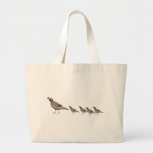 Wachtel-Familien-Taschen-Tasche Jumbo Stoffbeutel