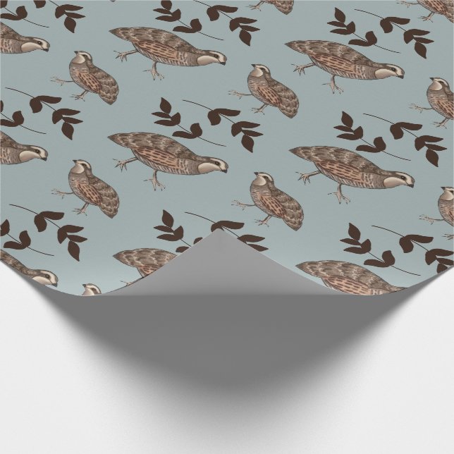 Wachtel-und Sprig-Geschenk-Verpackung Geschenkpapier (Ecke)