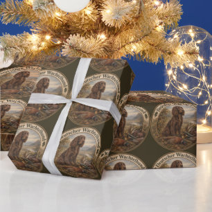 Wachtelhund Jagdkunst, Deutscher Wachtelhund Geschenkpapier