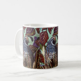 Wachteln in der Gras-Schale Kaffeetasse