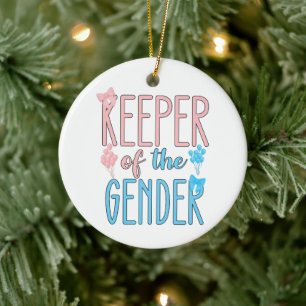 Wächter der Geschlechtsenthüllung Junge Mädchen Ro Keramik Ornament