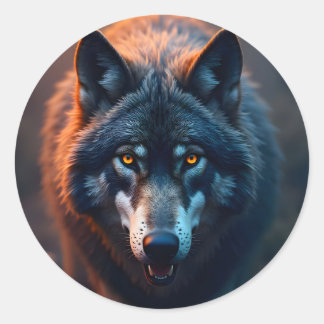 Wächter der Wildnis – Klassische Wildlife-Art   Runder Aufkleber