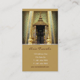 Wächter des goldenen Palast-Thailand-Fotos Visitenkarte