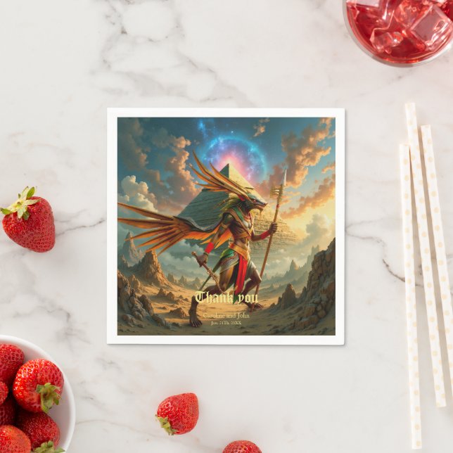 Wächter des himmlischen Tores – Anubis Serviette (Beispiel)