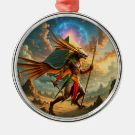 Wächter des himmlischen Tors – Anubis Ornament Aus Metall