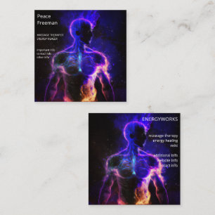 Wächter des Lichts   Energie-Figur Quadratische Visitenkarte