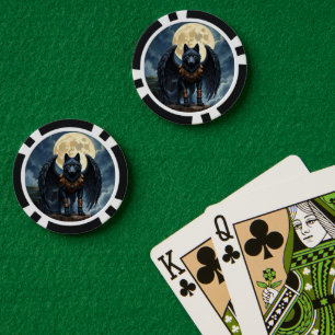 Wächter des Mondes – Der schwarzflügelige Wolf Pokerchips