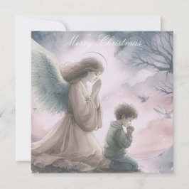 Wächter Engel und Kind gemeinsam beten