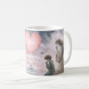 Wächter Engel und Kind gemeinsam beten Kaffeetasse
