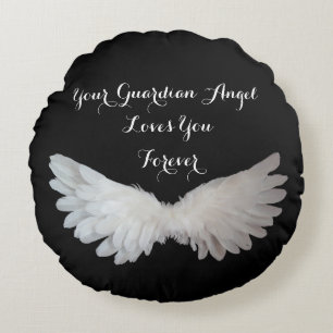 Wächter-Engel Wings Liebe-Inspirational Zitat Rundes Kissen