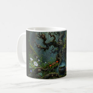 Wächter im Hexenwald Schwarzer Katzenkessel Surrea Kaffeetasse
