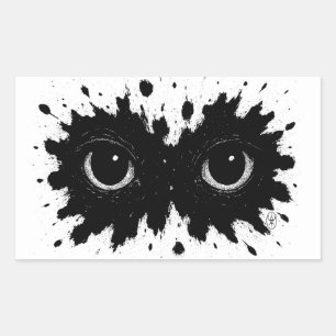 Wächter in der Tinte: Augenfleck-Sigil Rechteckiger Aufkleber