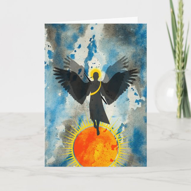 Wächter-Schutzgel und Sonnenwasserfarbe Karte (Vorderseite)