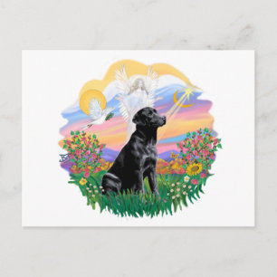 Wächter - Schwarzer Labrador Retriever Postkarte