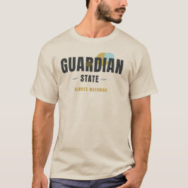 WÄCHTERSTAAT – Treuer Hund Geometrische Typografie T-Shirt