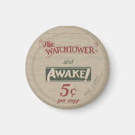 Wachturm und Awake Replik der 1930er Jahre Magnet