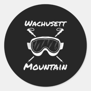 Wachusett Bergmaschinen Skifahren Ski Go Runder Aufkleber