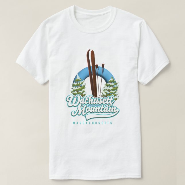 Wachusett Mountain Massachusetts Ski Logo T-Shirt (Design vorne)