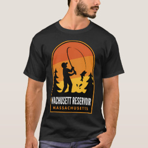 Wachusett Reservoir Massachusetts Angeln T-Shirt