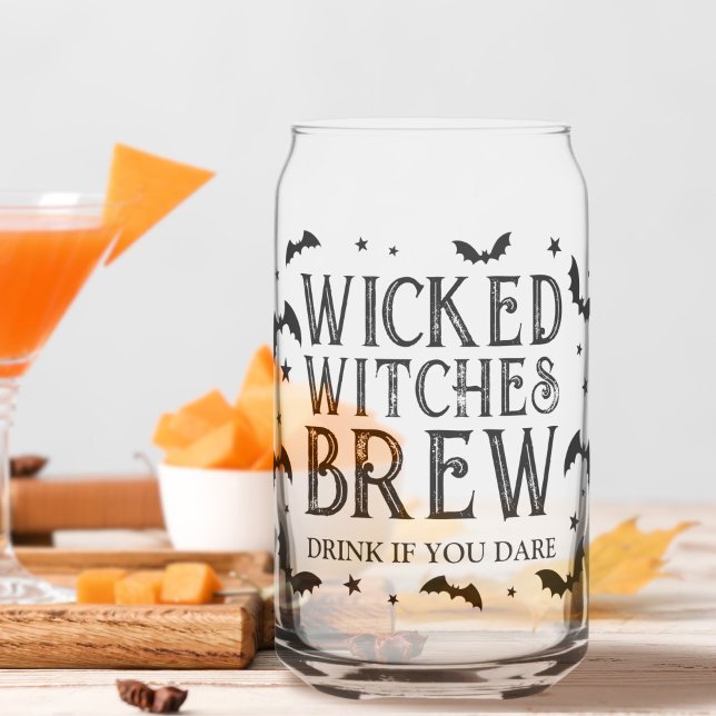 Wackelhexen Brew Halloween Cocktail Party Dosenglas (Wicked Witches Brew Halloween Cocktail Party Can Glass)